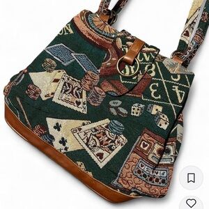 Vintage casino tapestry bag